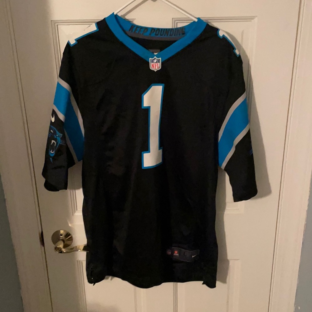 Cam Newton NFL Nike Jersey. Size large. Worn a couple of times
